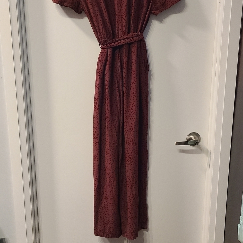 Like New Rails Jet Rust Spotted Wide Leg Jumpsuit - Picture 7 of 10